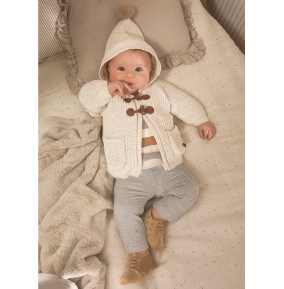 Chaqueta tricotosa con capucha bebé niño MAYORAL 2392