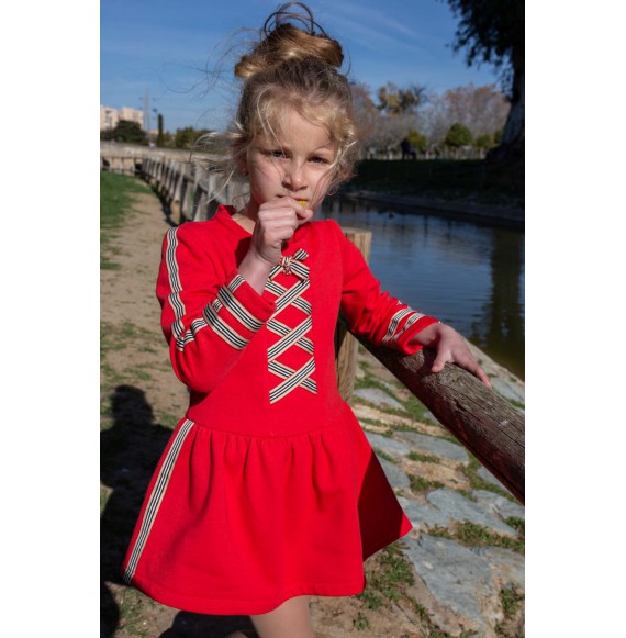 Nekenia Abrigo niña vestir acolchado con frunce en cadera de Nekenia